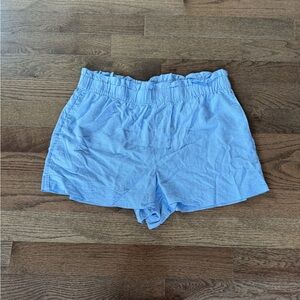 A New Day High Waist Blue Linen Blend Women's Shorts Size XL